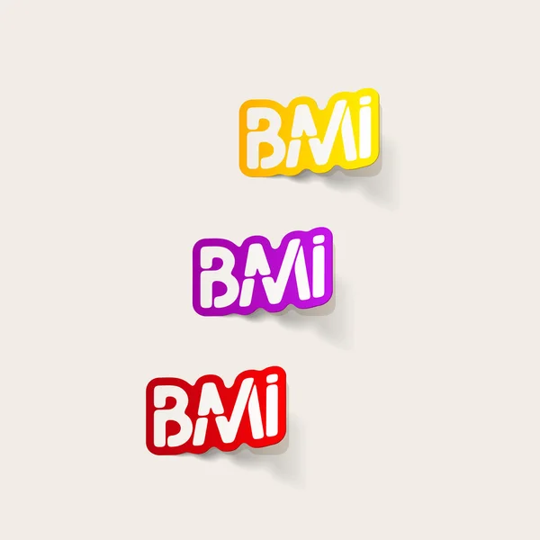 Projekt realistyczny element: bmi — Wektor stockowy