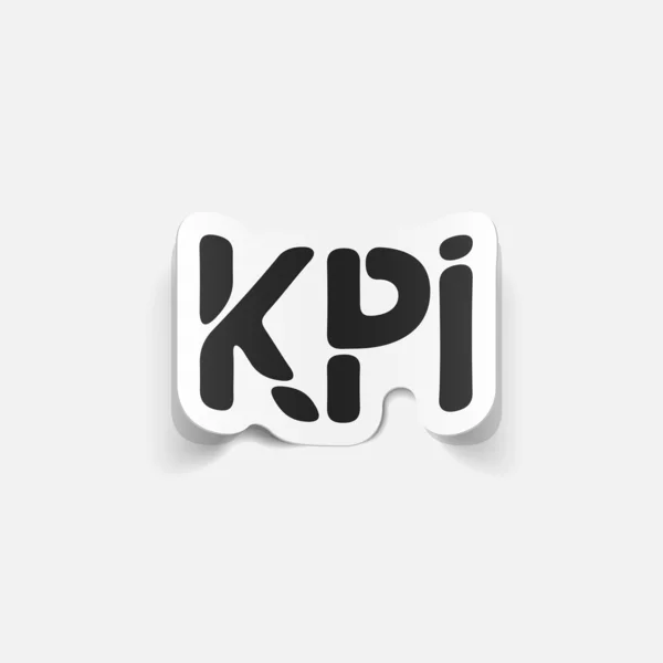 Elemento de diseño realista: kpi — Vector de stock