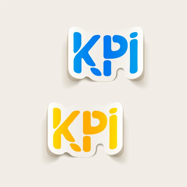 Elemento di design realistico: kpi — Vettoriale Stock