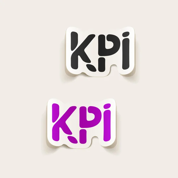 Elemento di design realistico: kpi — Vettoriale Stock