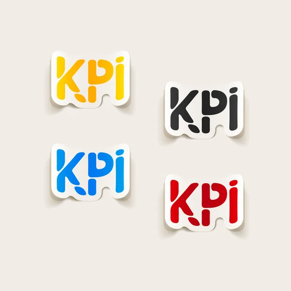 Elemento di design realistico: kpi — Vettoriale Stock