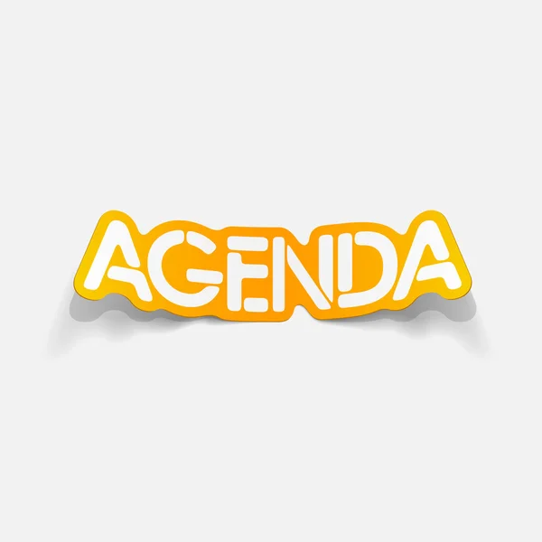 Realistic design element: agenda — Stock Vector