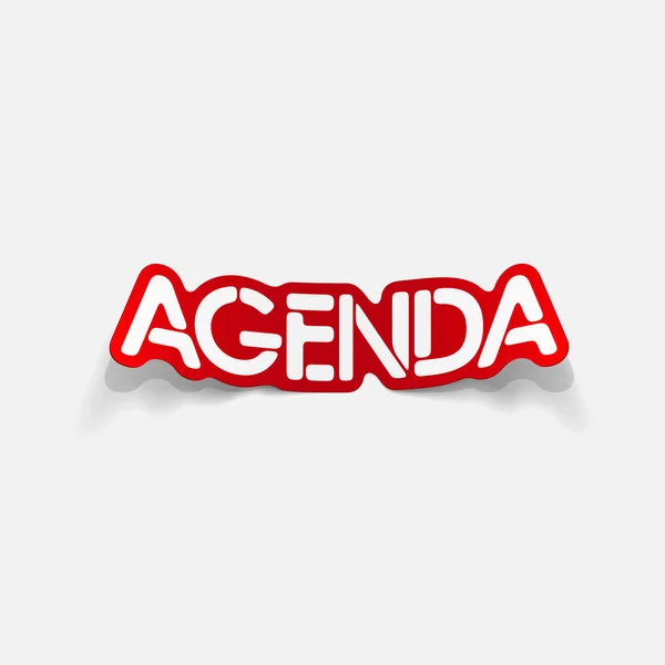 Élément de conception réaliste : agenda — Image vectorielle