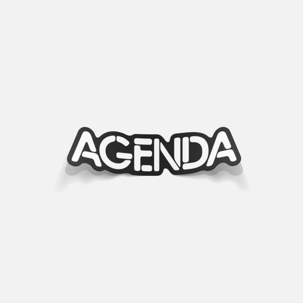 Realistisches Gestaltungselement: Agenda — Stockvektor