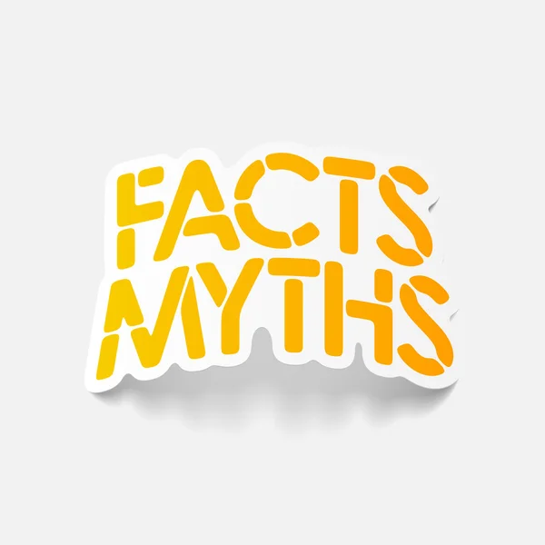 Elemento de diseño realista: hechos mitos — Vector de stock