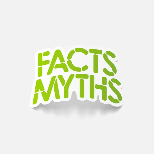 Realistic design element: facts - myths — Stock Vector