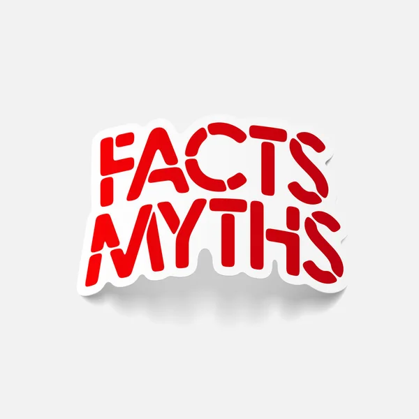 Realistic design element: facts - myths — Stock Vector