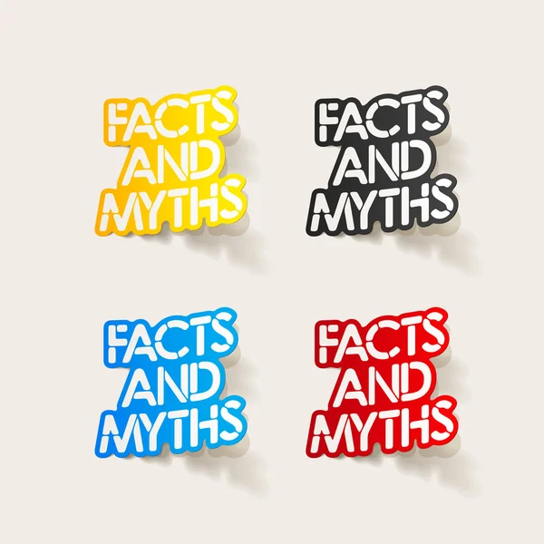 Realistic design element: facts and myths — Stock Vector