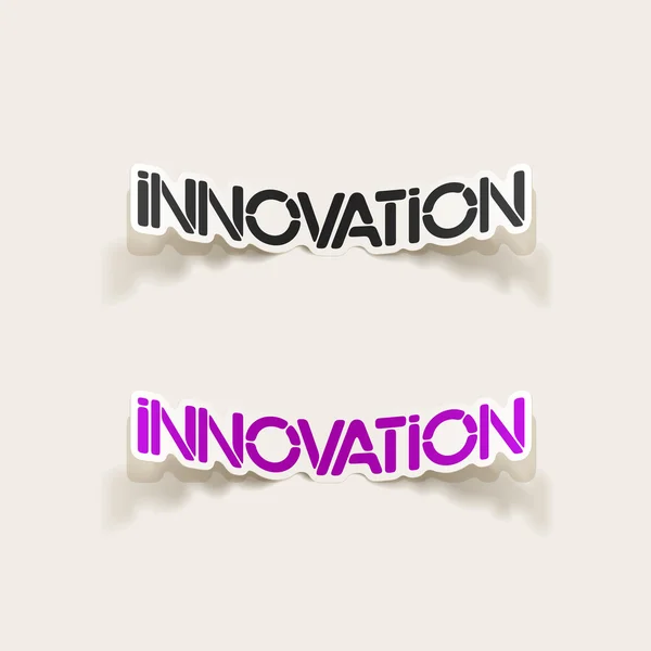 Realistische ontwerpelement: innovatie — Stockvector