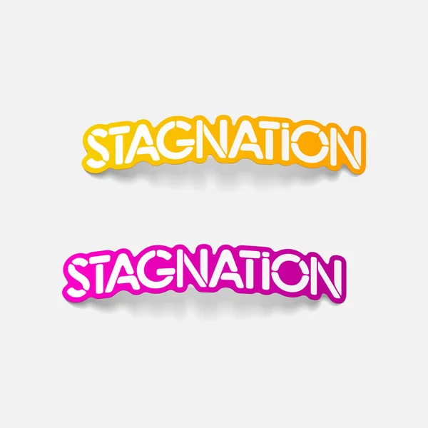 Realistic design element: stagnation — Stock Vector