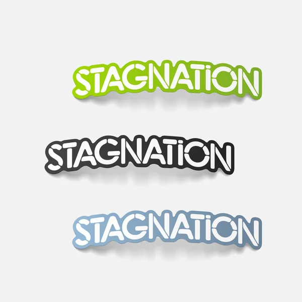 Realistický grafický prvek: stagnace — Stockový vektor