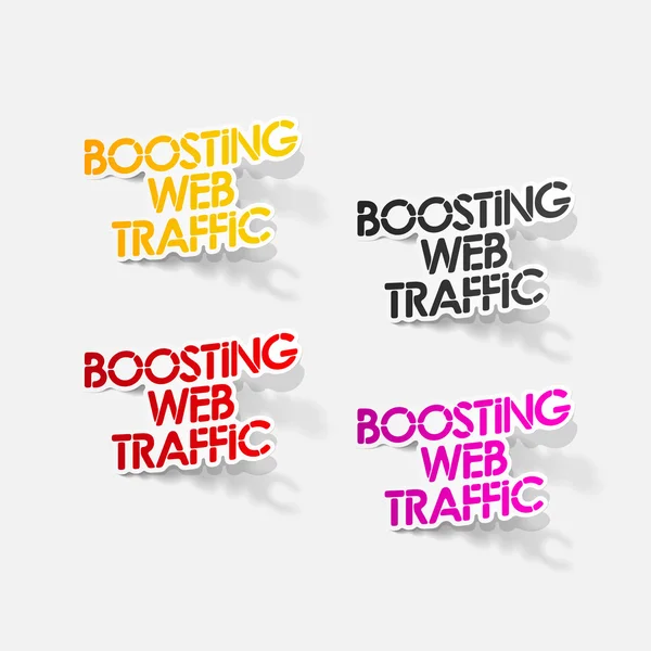 Realistic design element: boosting web traffic — Stock Vector