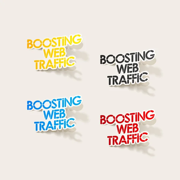 Realistic design element: boosting web traffic — Stock Vector