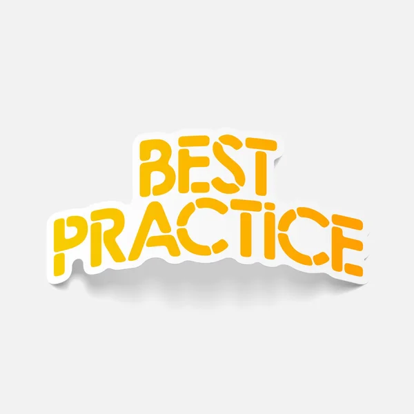 Realistisches Gestaltungselement: Best Practice — Stockvektor