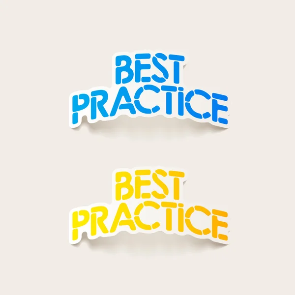 Realistisches Gestaltungselement: Best Practice — Stockvektor