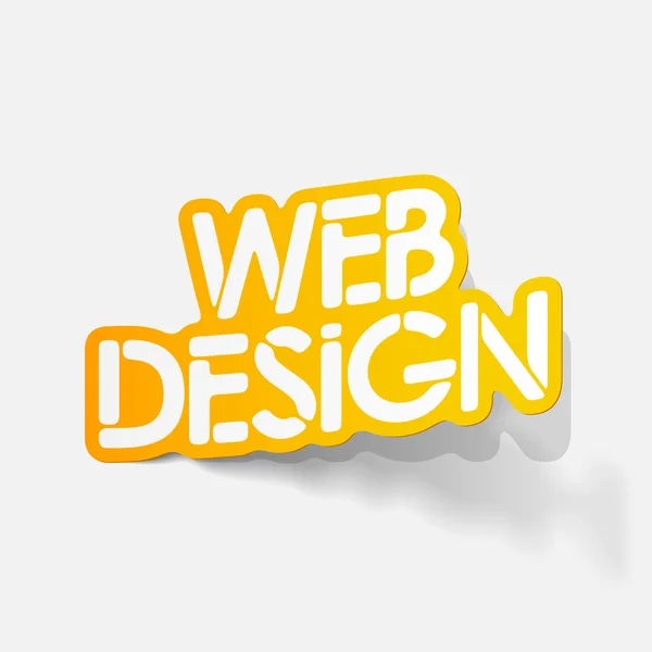Elemento de design realista: web design — Vetor de Stock