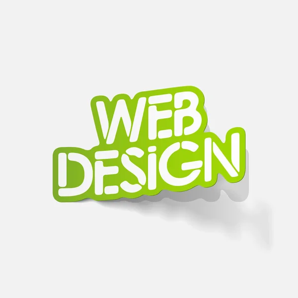 Elemento de design realista: web design — Vetor de Stock