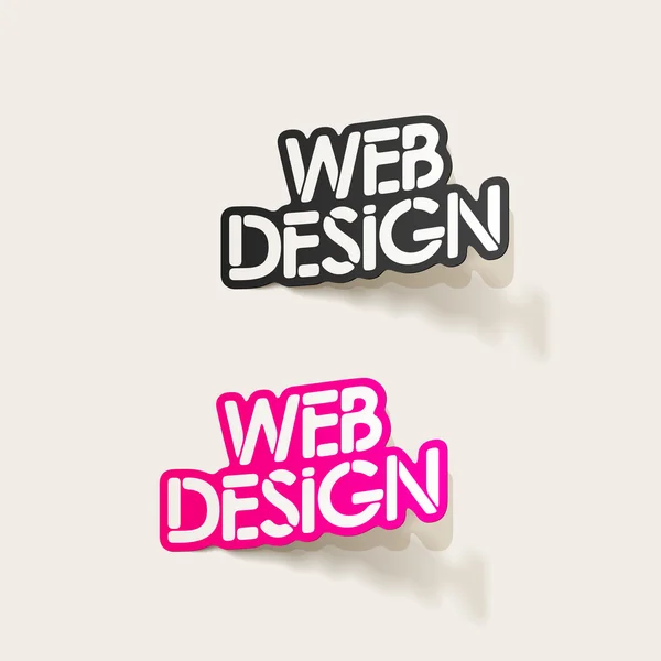 Elemento de diseño realista: diseño web — Archivo Imágenes Vectoriales