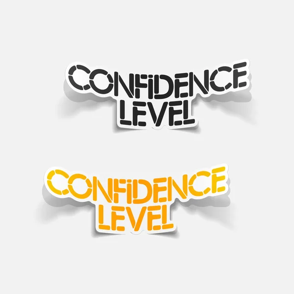 Realistic design element: confidence level — Stock Vector