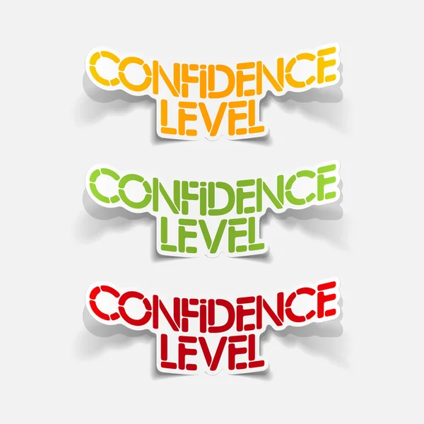 Realistic design element: confidence level — Stock Vector