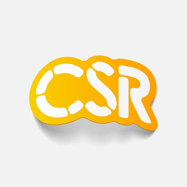 Realistisches Gestaltungselement: csr — Stockvektor