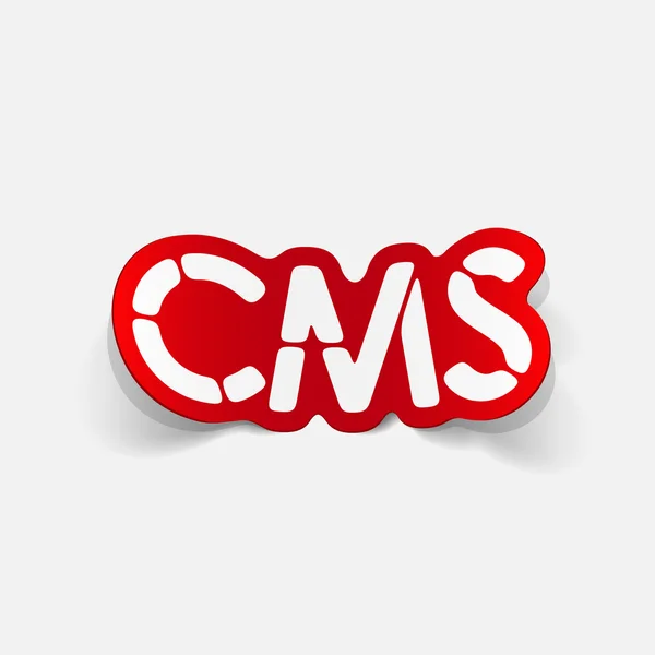 องค์ประกอบการออกแบบที่สมจริง: cms — ภาพเวกเตอร์สต็อก