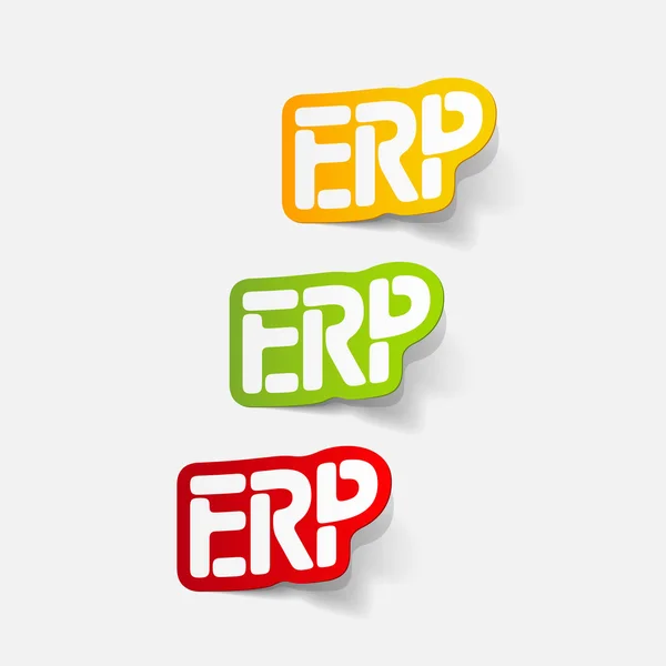 Elemento di design realistico: erp — Vettoriale Stock