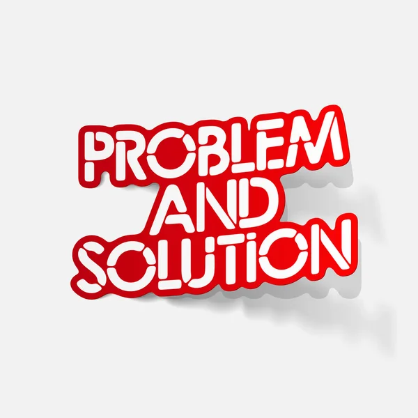 Realistic design element: problem and solution — Stock Vector
