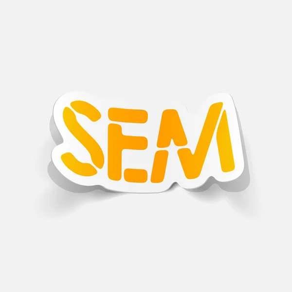 Realistic design element: sem — Stock Vector
