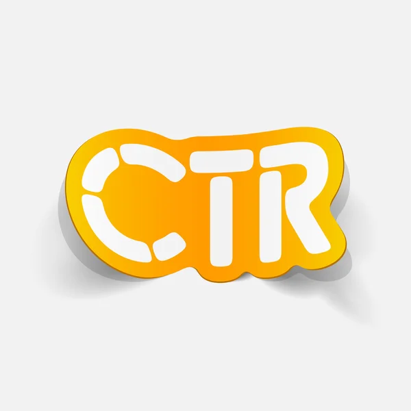 Elemento de design realista: ctr — Vetor de Stock