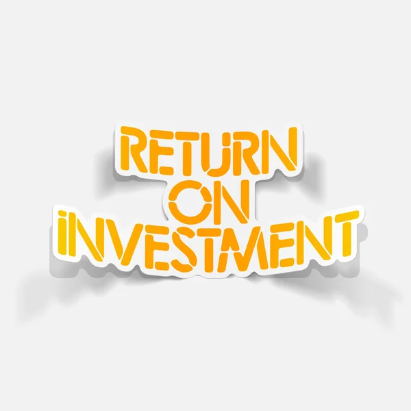 Elemento de design realista: retorno do investimento — Vetor de Stock