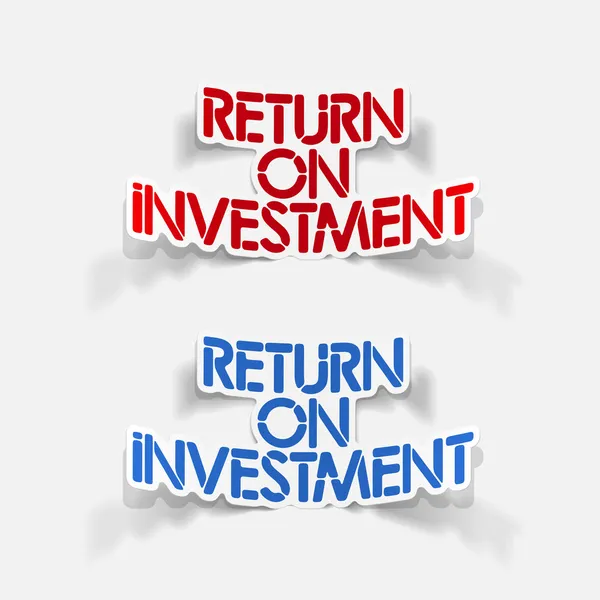 Realistický grafický prvek: návratnost investic — Stockový vektor