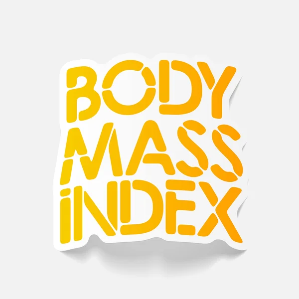 Elemento de diseño realista: índice de masa corporal — Vector de stock