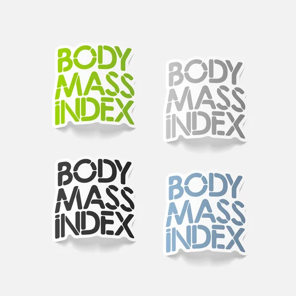 Realistic design element: Body Mass Index — Stock Vector