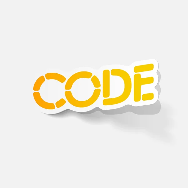 Élément de conception réaliste : code — Image vectorielle