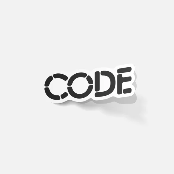 Élément de conception réaliste : code — Image vectorielle