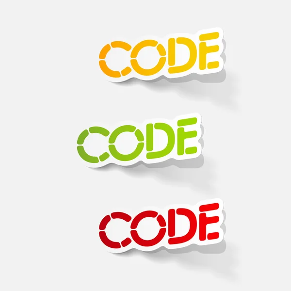 Élément de conception réaliste : code — Image vectorielle