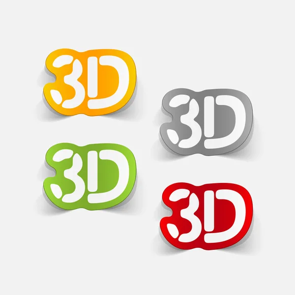 Realistic design element: 3d — Stock Vector