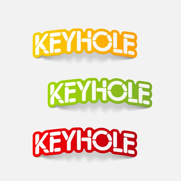 Realistic design element: keyhole — Stock Vector