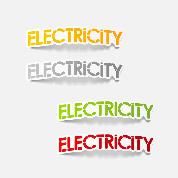 Realistic design element: electricity — Stock Vector