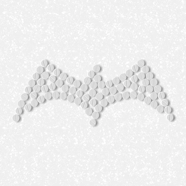 Pillen concept: vleugel, doezelen, vogel — Stockvector