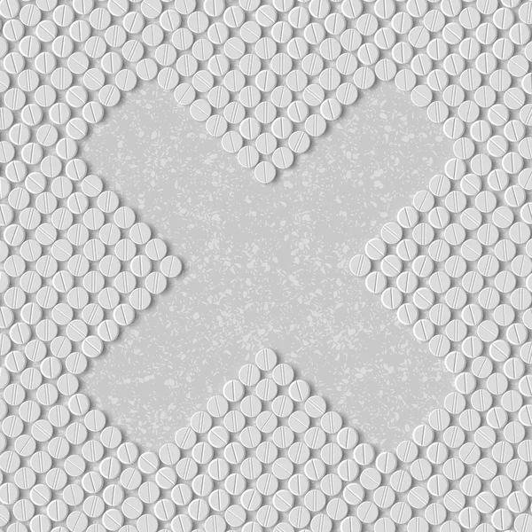 Pilule concept : croix, non — Image vectorielle