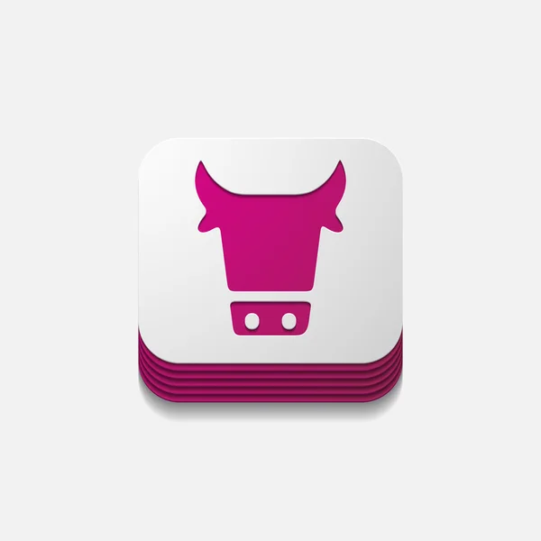 Concept d'application : vache, agriculture — Image vectorielle