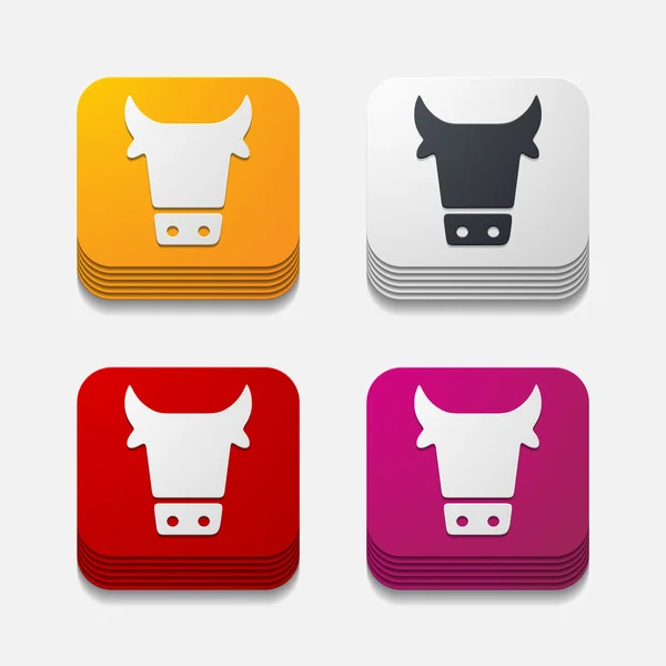 Koncept app: kráva, zemědělství — Stockový vektor