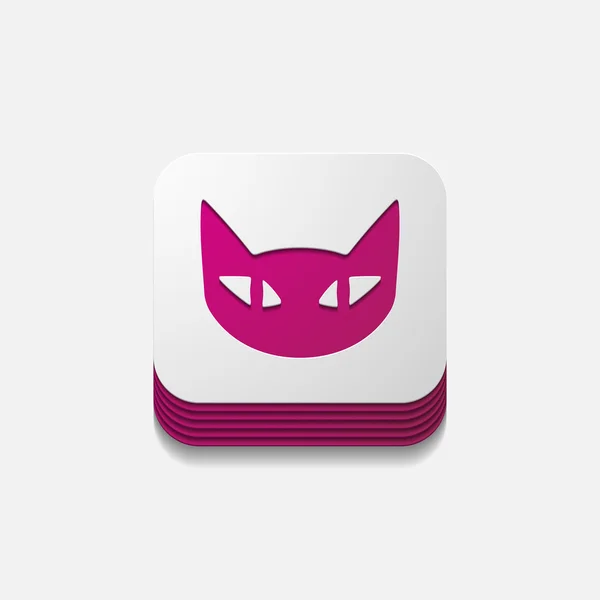 Konsep app: cat - Stok Vektor