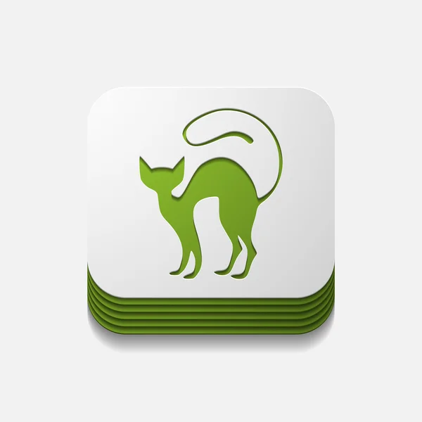App koncept: katt — Stock vektor