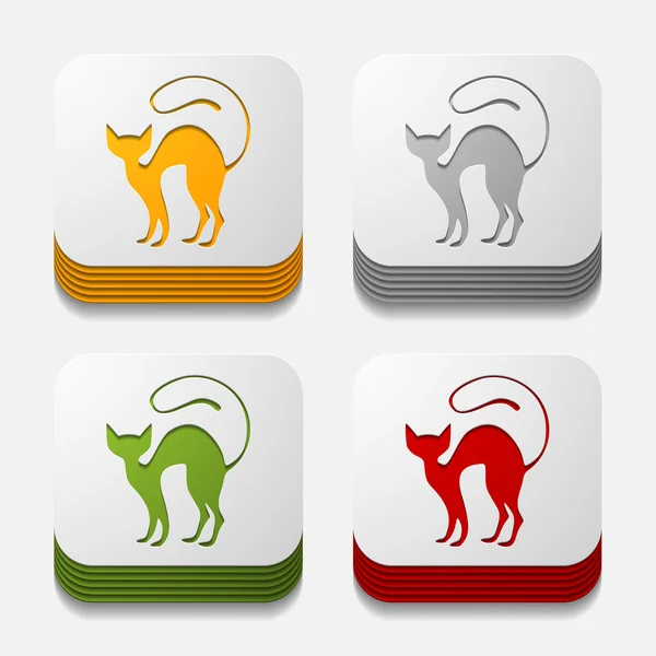 App koncepció: macska — Stock Vector