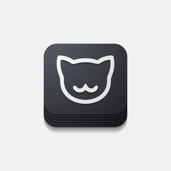 アプリのコンセプト： 猫 — ストックベクタ