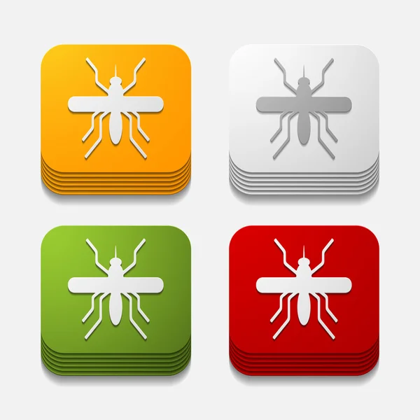 Concept d'application, moustique, insecte — Image vectorielle