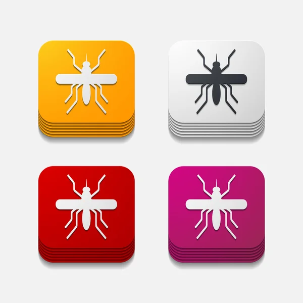 Concept d'application, moustique, insecte — Image vectorielle